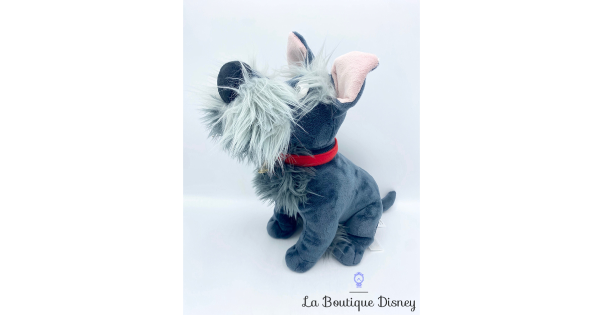 Peluche Jock La Belle et le Clochard Disney Store 2011 chien gris